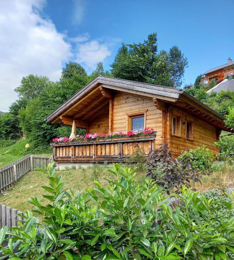 Das Paradieschen Edlitz - Stilvolles Blockhaus Mit Kamin Exterior photo
